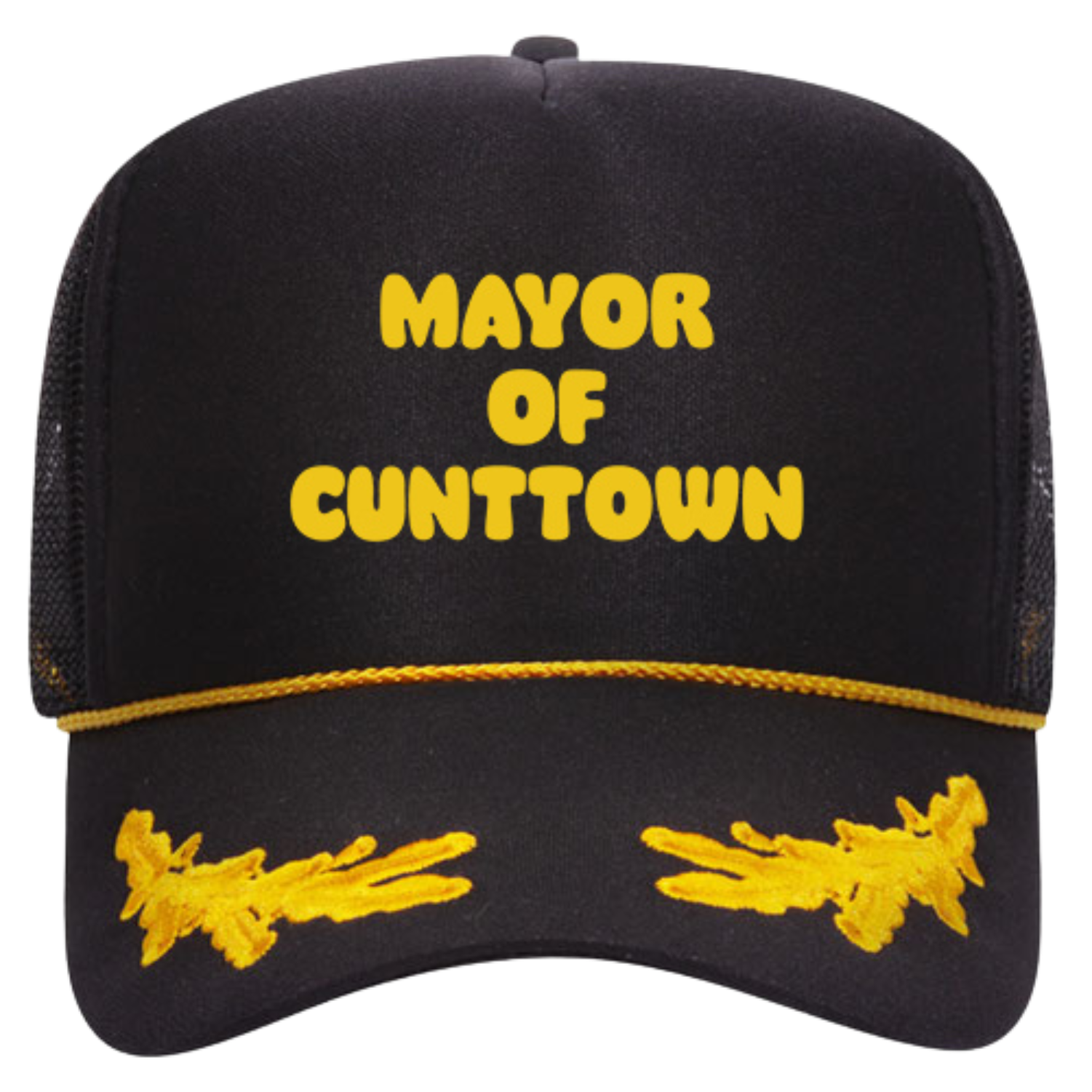 Mayor of Cunttown Hat (Black/Gold)