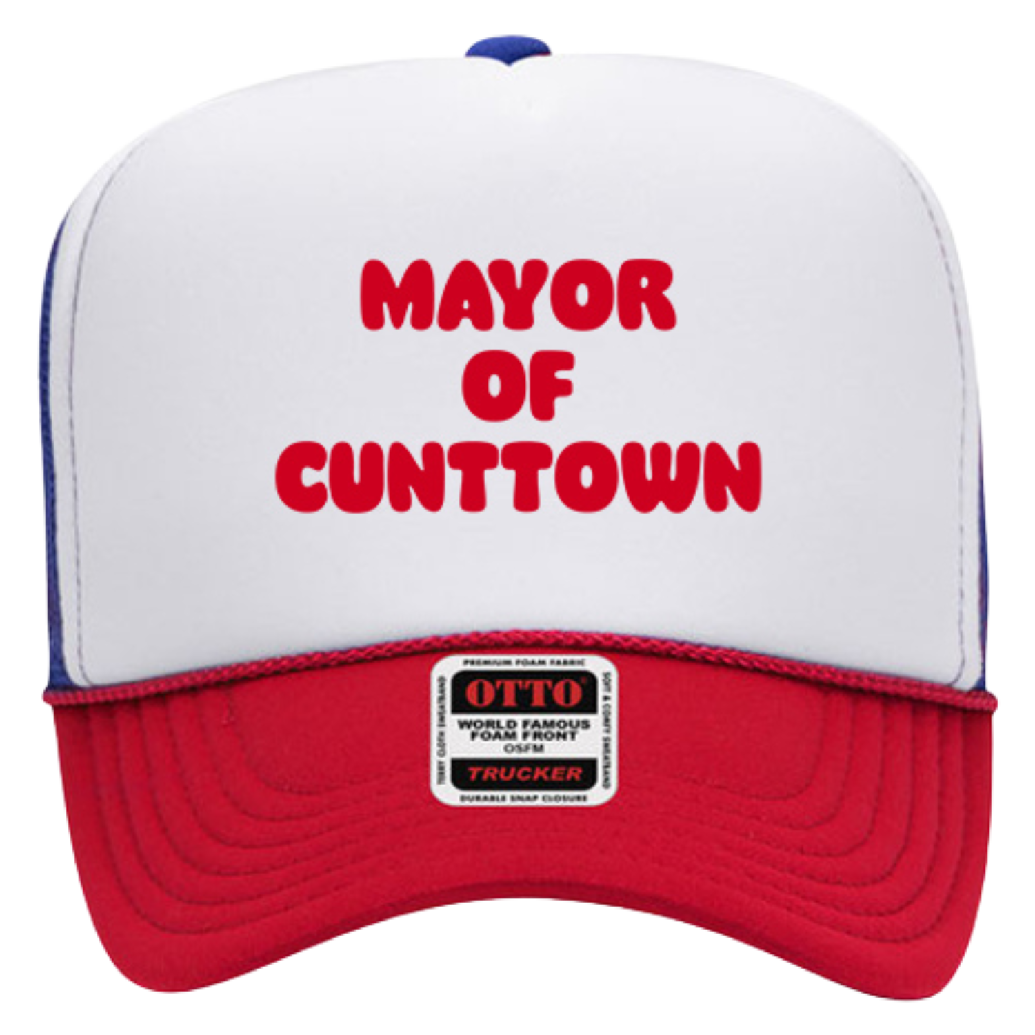 Mayor of Cunttown Hat (Red/White/Blue)